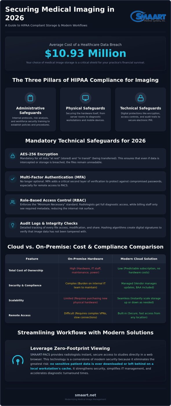 HIPAA Compliant Medical Image Storage: A 2026 Guide to Secure DICOM Archiving